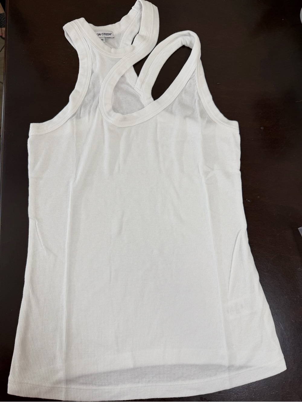Cotton Citizen Verona Cut Out Tank Women’s Medium White Ribbed Strappy Top 0495